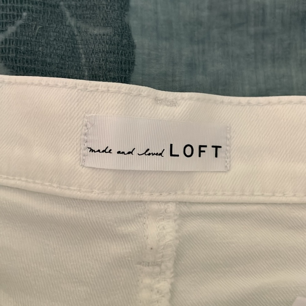 Loft distressed white jeans - Picture 5 of 14